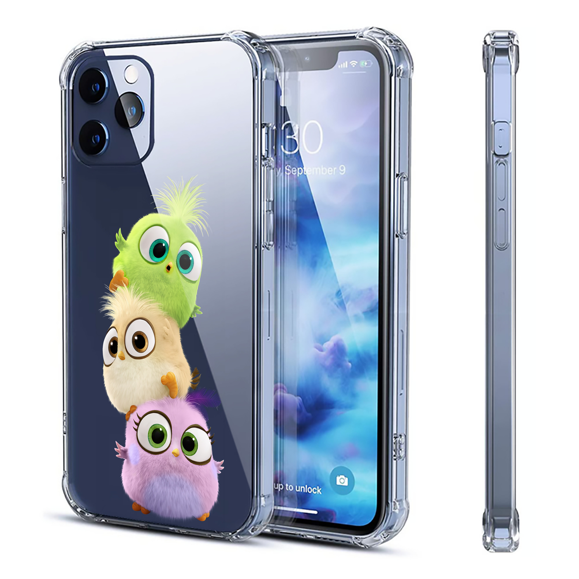 （画像用） Angry Birds アングリーバード 【iPhone 12シリーズ対応】透明スマホケース（クリアソフトケース）
